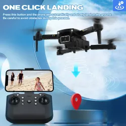 DronesFLYHAL E69 - WIFI - FPV - 1080P HD Wide Angle Camera - Foldable - RC Drone Quadcopter - RTF