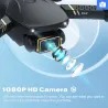 DronesFLYHAL E69 - WIFI - FPV - 1080P HD Wide Angle Camera - Foldable - RC Drone Quadcopter - RTF