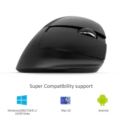 Delux M618Mini GX - 2,4 GHz - 6 Tasten - kabellose Maus - vertikal - ergonomisch - USB