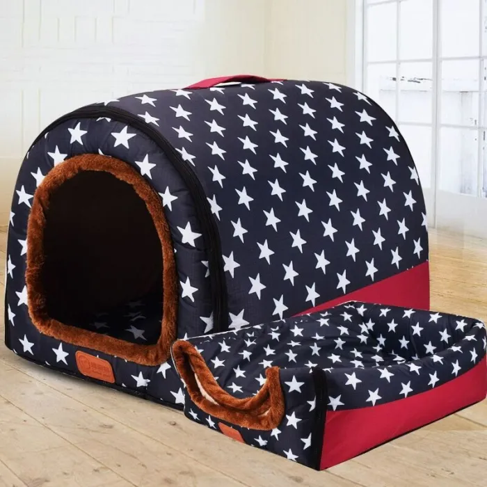 Foldable pet house - portable soft kennel - bed - for dogs / cats