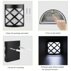 Solar wandlamp - tuinlamp - met bewegingssensor - waterdicht - 6 LEDSolar verlichting