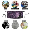 Protective face / mouth mask - reusable - waterproof - purple peacock printMouth masks