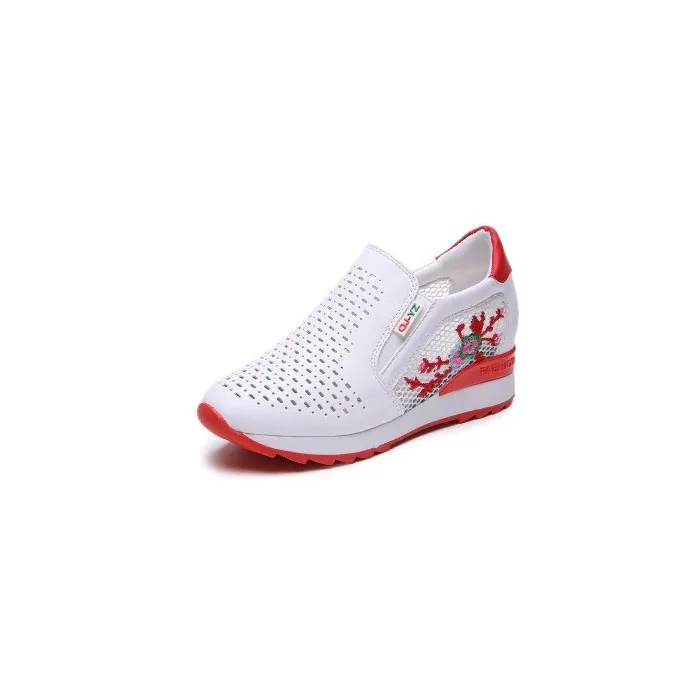 Trendy hoge instappers - slip-on - met bloemenprintSchoenen