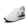 Trendy hoge instappers - slip-on - met bloemenprintSchoenen
