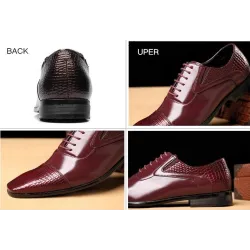 Elegante leren platte schoenen - slangenleer patroon - met vetersSchoenen