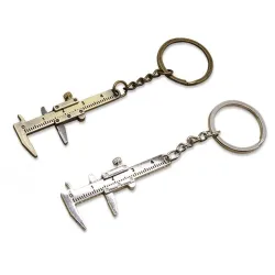 llaveroMini llavero de metal con regla de pinza vernier