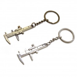 Mini Meßschieber Lineal Metall Schlüsselanhänger