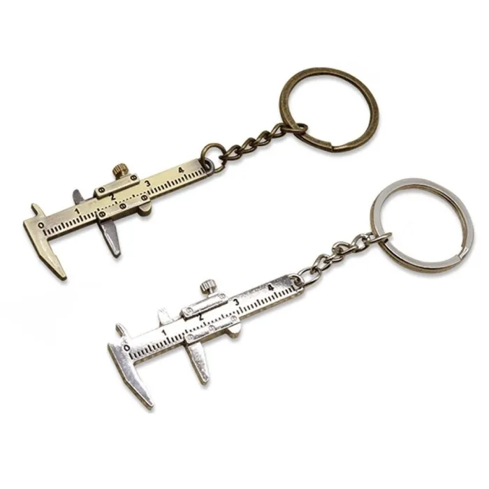 llaveroMini llavero de metal con regla de pinza vernier