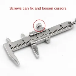 llaveroMini llavero de metal con regla de pinza vernier