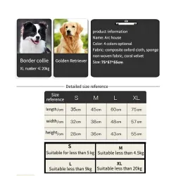 Foldable pet house - portable soft kennel - bed - for dogs / cats