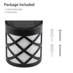 Solar-Wandleuchte - Gartenlicht - mit Bewegungssensor - wasserdicht - 6 LED