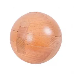 Wooden ball - lock puzzle - educational unlock toy