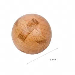 Wooden ball - lock puzzle - educational unlock toy