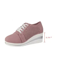Classic flats loafers - high platform slip-on sneakers - breathable mesh
