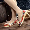Classic flat loafers - slip-on sneakers - with floral print