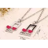 Best Friends - music notes / heart shaped pendant - necklace - 2 pieces