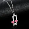 Best Friends - notes de musique / pendentif en forme de coeur - collier 2 pièces