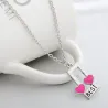 Best Friends - music notes / heart shaped pendant - necklace - 2 pieces