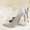 Sexy pumps - with metal carved thin high heelsHigh heels