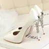 Sexy Pumps - mit metallgeschnitzten dünnen High Heels