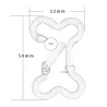 Karabinek wielofunkcyjny - brelok z klamrą aluminiową - 10 sztukBreloczki Do Kluczy