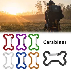 Multifunctionele karabijnhaak - sleutelhanger met aluminium gesp - 10 stuksSleutelhangers