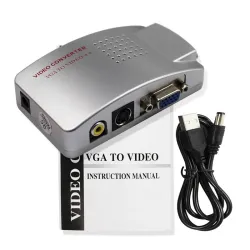 Conmutadores HDMIPC signal converter box - adapter - VGA to TV AV RCA - NTSC PAL