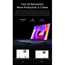 CHUWI GemiBook Pro - 14 cali - 2K - 12GB RAM 256GB - SSD - Windows 10 - komputer z podświetleniem / klawiaturąLaptopy