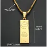CollaresColgante de barra de oro de 18 quilates con collar - 75cm