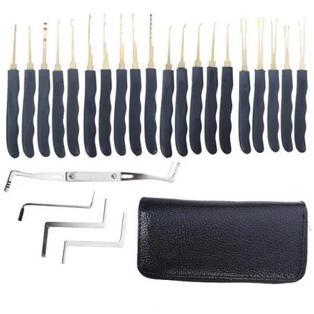 Professioneller Schlosser Einzelhaken Lock Pick Set 24-tlg