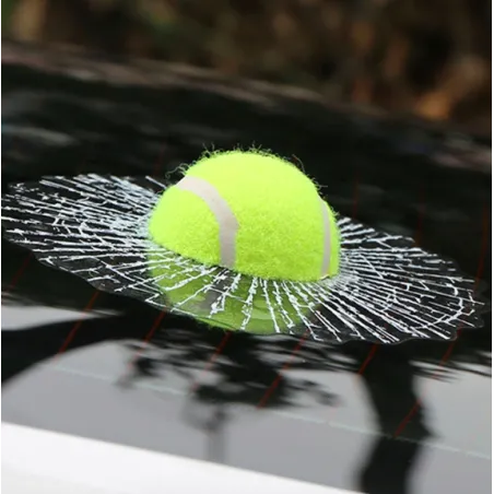 Tennisboll - knäckt fönster - bildekal