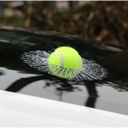 Tennisboll - knäckt fönster - bildekal