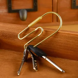 Vintage messing lus - sleutelhouder organizer - sleutelhangerSleutelhangers