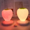 Strawberry shaped night light - with touch induction - USB - LED