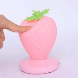 Strawberry shaped night light - with touch induction - USB - LED