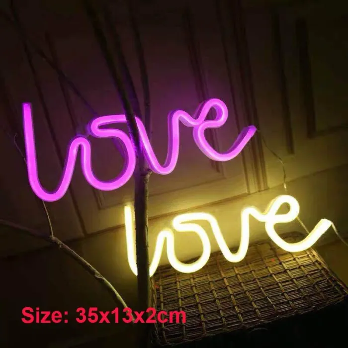 Luces & IluminaciónLove shaped - LED neon lights / night light - USB