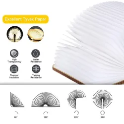 3D Nachtlicht in Buchform - faltbar - magnetisch - LED - USB - 5V