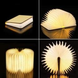 Lampka nocna w kształcie książki 3D - składana - magnetyczna - LED - USB - 5VŚwiatła