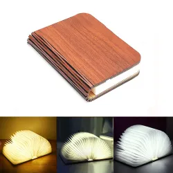 Lampka nocna w kształcie książki 3D - składana - magnetyczna - LED - USB - 5VŚwiatła