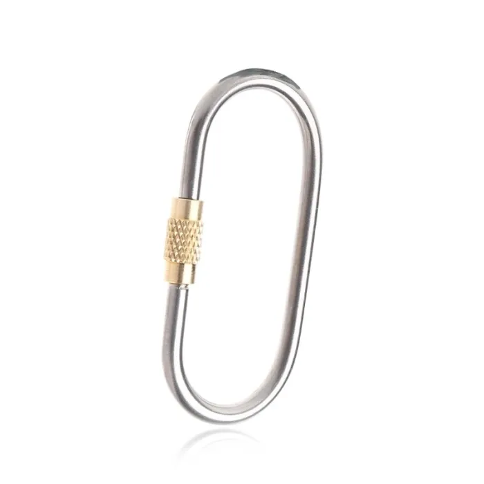 Camping Link Titanium Alloy Carabiner Keychain Hanging Lock Buckle Hook Key Ring 03KA