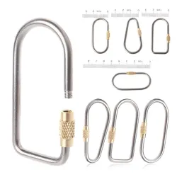 Karabijnhaak van titaniumlegering - sleutelhanger - met slotgesp - kamperen / wandelenSleutelhangers