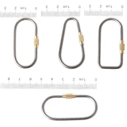 Titanium alloy carabiner - keychain - with lock buckle - camping / hiking