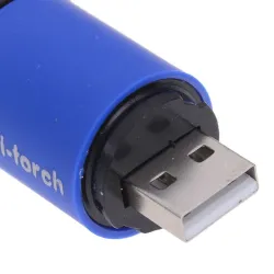 LinternasMini torch flashlight - LED - USB - rechargeable - waterproof - with keychain