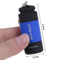 Mini torch flashlight - LED - USB - rechargeable - waterproof - with keychain