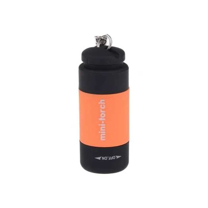 Mini torch flashlight - LED - USB - rechargeable - waterproof - with keychain
