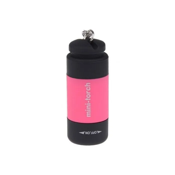 Mini torch flashlight - LED - USB - rechargeable - waterproof - with keychain