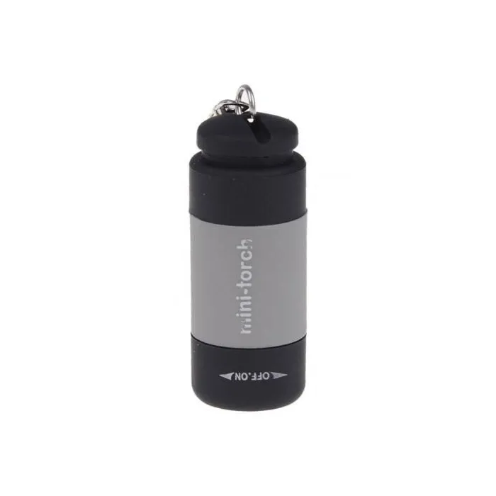 Mini torch flashlight - LED - USB - rechargeable - waterproof - with keychain