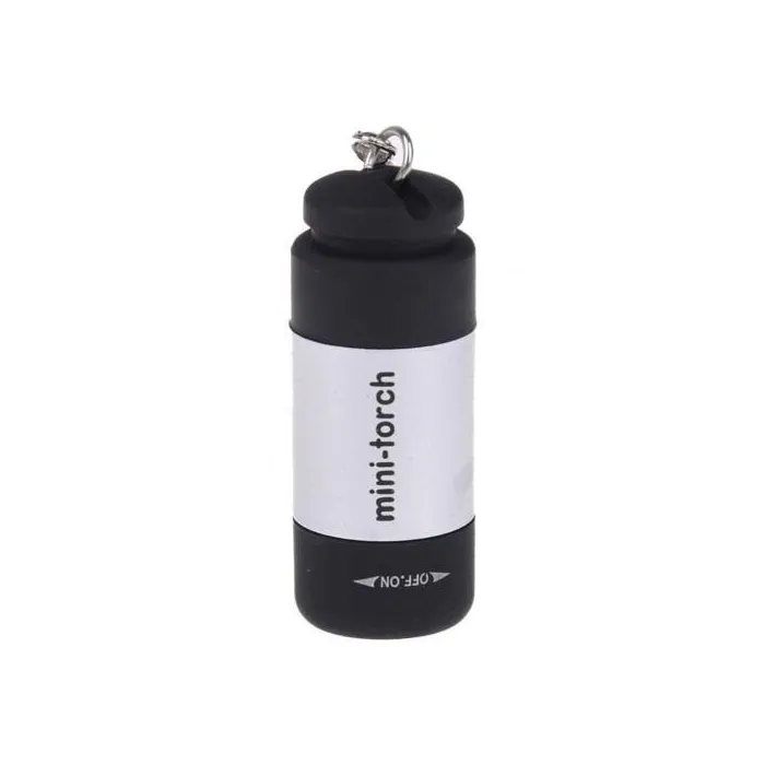 Mini torch flashlight - LED - USB - rechargeable - waterproof - with keychain