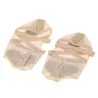 Ballet / dance socks - open toe / protective leather pads - mesh / rhinestones