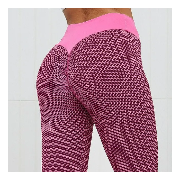 Sexy Push Up Leggings - Netzmuster - hohe Taille - schnell trocknend